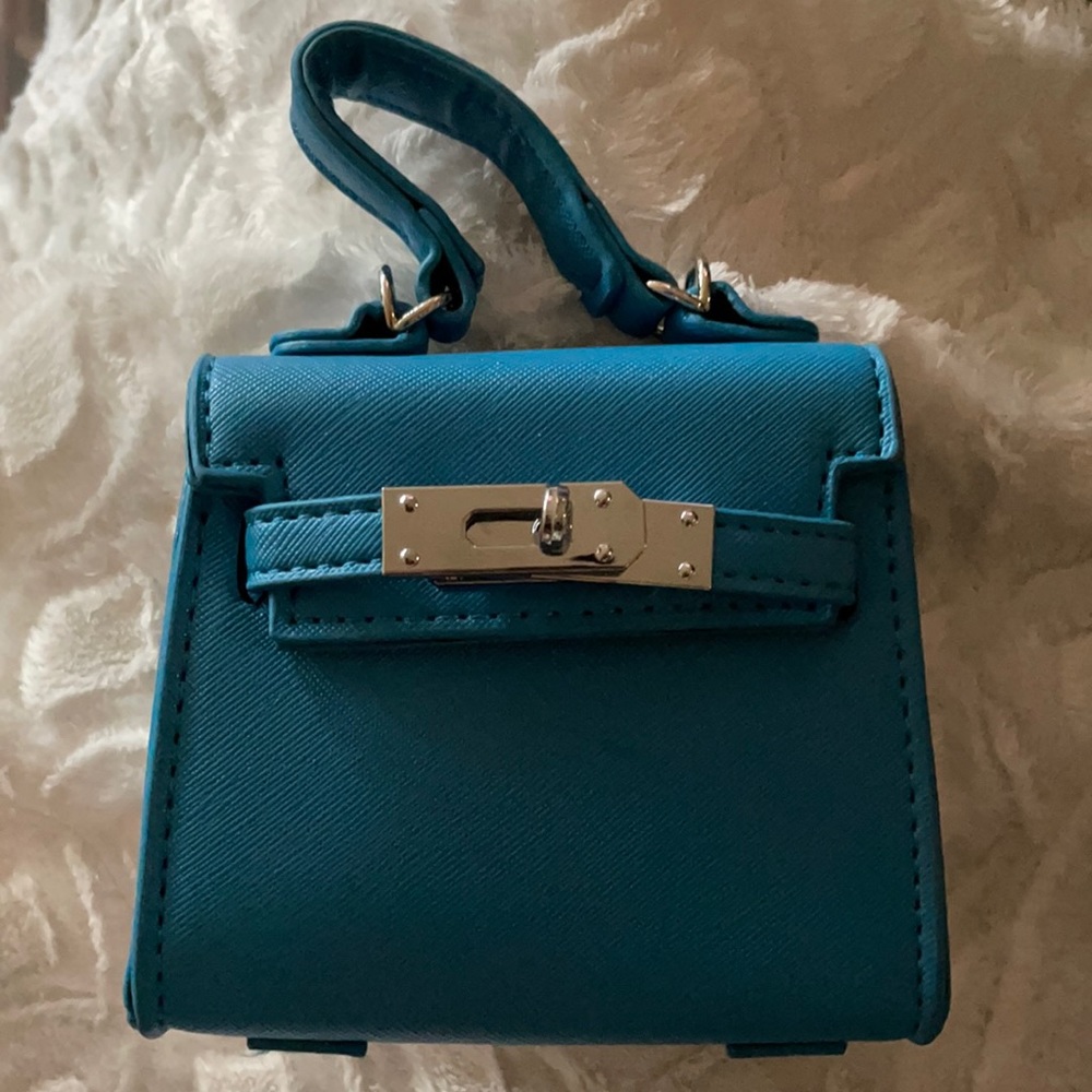 Blue mini purse for girls with strap